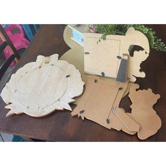 Vintage Winnie The Pooh Disney 3D Wood Frames Mirror SET of 3 - Picture 8 of 8